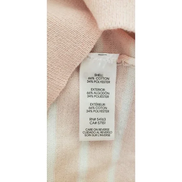 NWT BCBG STRIPED PINK IVORY SWEATER PULLOVER LARGE - Picture 8 of 8